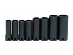 8-PIECE 3/8” DRIVE DEEP 6 POINT IMPACT SOCKET SET